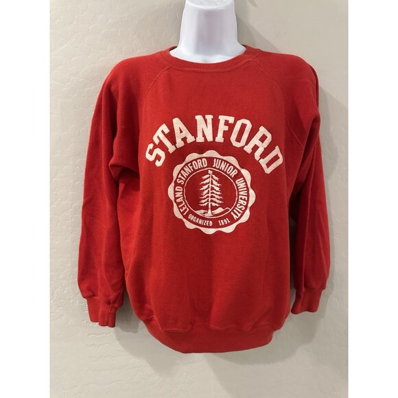 Collegiate Pacific Tops - Vintage Collegiate Pacific 70s Stanford Crewneck Sweatshirt Measures Small